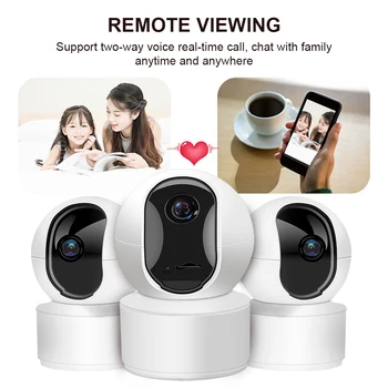 IR Stebėti, Wifi IP camera PTZ 4K 400W Saugumo kamerų vaizdo įrašymui 360° sukimosi kameros, kūdikio monitorius Stebėjimo Kamerą namuose