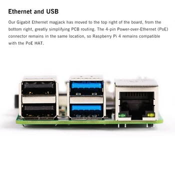 ITINIT R51 Aviečių Pi 4B 2/4/8GB RAM aviečių pi 4 BCM2711 Quad core Cortex-A72 RANKOS Aviečių Pi 4 2GB, 4GB 8GB Ram