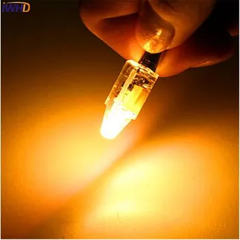 IWHD 10vnt/daug LED G4, LED Lemputė 12V COB LED 1W 2700K~6500K Bi-pin Žibintai Kukurūzų Žibintai Apima labai Šviesus Akiratyje