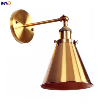 IWHD Aukso Loft LED Sieniniai Šviestuvai Vonios Veidrodis Laiptų 