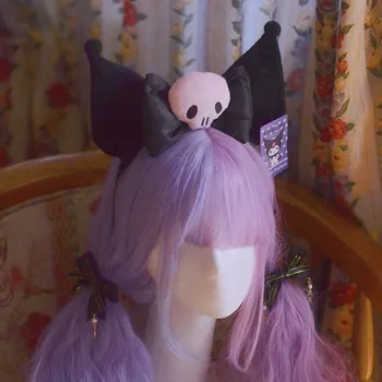 Japonijos Animacinių Filmų Kuromi Ausies Lankelis Pliušinis Hairband Žaislas Šalies Kawaii Anime Cosplay Plushie Priedai Helovinas Suaugusiųjų /Vaikų Dovanų