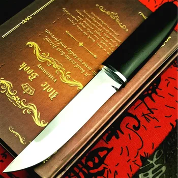 Japonų samurajus sutirštės klasikinis ebony taktinis tiesus peilis aukštos kokybės D2 aštrių plieno medžioklės peilis lauko priemonė peilis