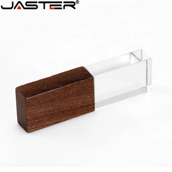 JASTER LOGOTIPĄ Stilingas medinis kristalų kūrybos USB flash drive 4GB 8GB 16GB 32GB 64GB Fotografijos Atminties saugojimo USB stick