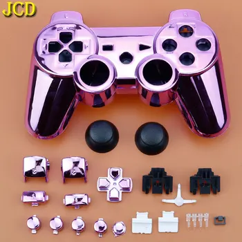 JCD Sony playstion 3 PS3 Valdiklio Electroplated Rankena korpuso Korpuso Dangtis Atveju W/ Vidinis Rėmas Visiškai Mygtuką Accesories Rinkinys