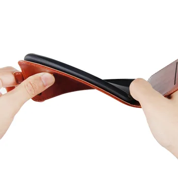 JFVNSUN Už Xiaomi Redmi Pastaba 4X 4 X Atveju Redmi 4 Pastaba Pasaulio Versija Atvejais Retro Vertikali Odos Silikono Flip Cover Telefono Krepšys
