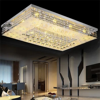 Jmmxiuz Paprastas stačiakampis LED lubų šviesos kambarį žibintai stačiakampio formos miegamasis hotel crystal LED lempos kūrybos lubų lempa