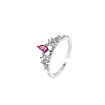 JoyceJelly madinga sidabro 925 papuošalai žiedas moterims ruby perlas brangakmenio su bowknot projekto atidarymo žiedas moterims žiedas didmeninės