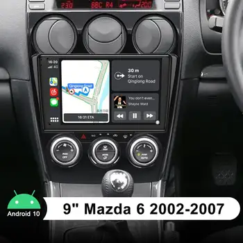 JOYING automobilio radijo grotuvas GPS navigacija stereo autoradio 4GB RAM+64GB ROM 1280*720 IPS už Mazda 6 (2002-2007 m.) su carplay&4G&RDS