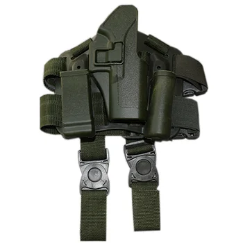 Juoda / Žalia / Tan Karinės Įrangos Taktinis Glock Gun Dėklas Airsoft Medžioklės Kojos Dėklas Tinka Glock 17 19 22 23 31 32