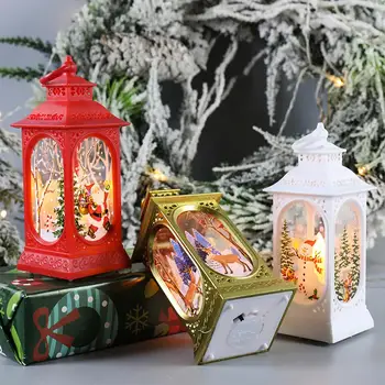 Kalėdų Candle Lantern Kalėdų LED Šviesos Žvakių Laikiklis Apdailos Naktį Šviesa Už Lango Interjero Ir Tema Šaliai Dekoro