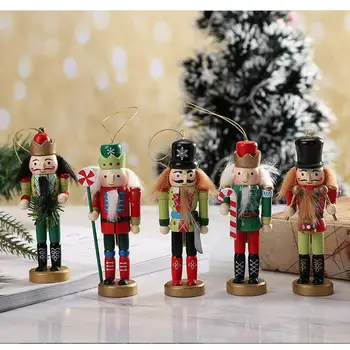 Kalėdų riešutų spaustukai ing Ornamentu Mediniai Kareivis Duomenys Lėlės Kalėdų Eglutė ing Papuošalų su Pakuotės Dėžutė