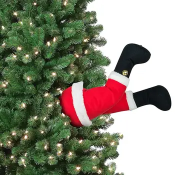 Kalėdų Santa Claus Pliušinis Kojų Juokinga Įdaryti Kojos Vainikas Kalėdų Eglučių Papuošalai Xxmas Langas, Durys, Durų Apdaila 2021