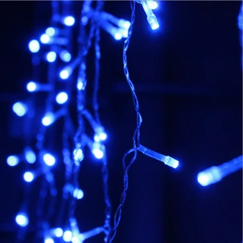 Kalėdų žiburiai sodo puošmena 5 metrų ašaros po 0,4-0,6 m, led užuolaidų varveklis string žibintai naujųjų metų vestuves šviesos girlianda