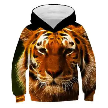 Karalius žvėrys Tigras vaikai hoodies vaikų nertiniai drabužiai Berniukams Mergina drabužių rudens balti marškinėliai Vaikas Sportinę Megztinis