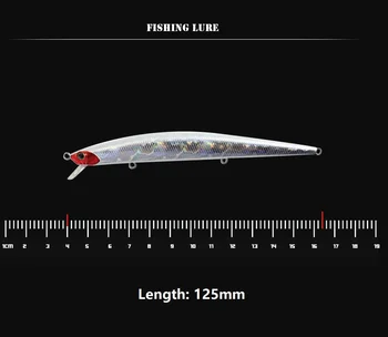 KARŠTO Minnow 125mm 15g žvejybos masalas vibracijos sūpynės Swimbait akis crankbaits japonijos žvejybos reikmenys didelis minnow žuvų žiemą jaukų