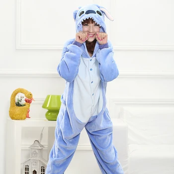 Karšto Panda Kigurumi Onesie Suaugusiųjų Gyvūnų Vyras Moteris Šiltas, Minkštas Mėlynos Dygsnio Sleepwear Onepiece Žiemos Anime Jumpsuit Pižama