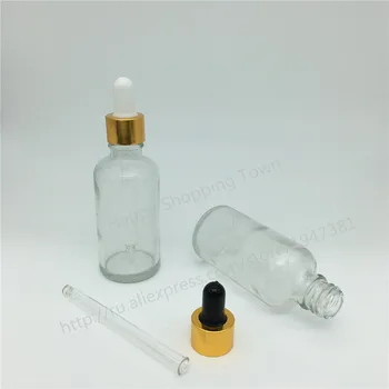 Kelionės butelis 500*30ml Stiklo buteliuko lašintuvu, aišku, e skysto stiklo buteliukas su lašintuvu, 1oz titnagas stiklo butelis su pipete