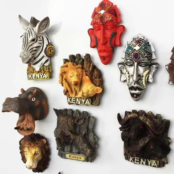 Kenijos Gyvūnų Afrikos Humanitarinių Mokslų Šaldytuvas Magnetai Turizmo Suvenyrai, Magnetiniai Lipdukai, Šaldytuvas Lipdukų Rinkimo Namų Dekoro