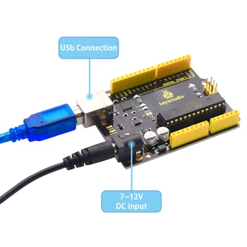 Keyestudio V4.0 Plėtros Taryba W/USB Serijos Lustas CP2102 +USB Kabelis Suderinamas Su Arduino Uno R3 Dovanų dėžutėje