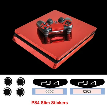 Kietas, Aukso, Sidabro Mėlyna Vinilo Žaidimas Apima Odos Playstation 4 Slim PS4 Slim Konsolės Apsaugoti PS4 Valdytojai Lipdukai