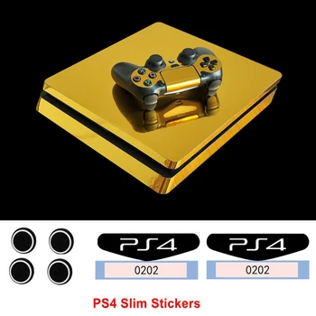 Kietas, Aukso, Sidabro Mėlyna Vinilo Žaidimas Apima Odos Playstation 4 Slim PS4 Slim Konsolės Apsaugoti PS4 Valdytojai Lipdukai