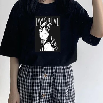 Kietas Streetwear T Marškinėliai Vyrams Tomie Junji Ito Japonų Anime T Shirt, Derliaus Harajuku Grafinis Tees Moterų 2020 M. Vasarą Tee Viršūnės