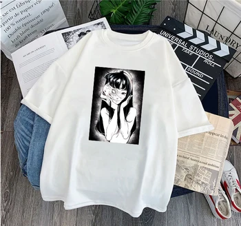 Kietas Streetwear T Marškinėliai Vyrams Tomie Junji Ito Japonų Anime T Shirt, Derliaus Harajuku Grafinis Tees Moterų 2020 M. Vasarą Tee Viršūnės