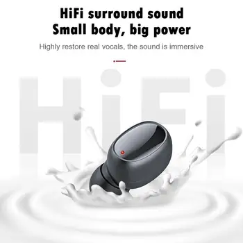 Kiitoo Naujas F9 Belaidės Ausinės Bluetooth 5.0 Ausinės TWS Mini HIFI In-Ear Sporto Veikia Rankų įranga atspari Vandeniui Triukšmo Panaikinimo