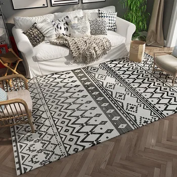 Kilimas kambarį šiuolaikinių Skandinavijos Maroko stiliaus miegamojo kilimas imitacija kašmyras 3d atspausdintas ilgaplaukis kilimas grindų kilimėlis