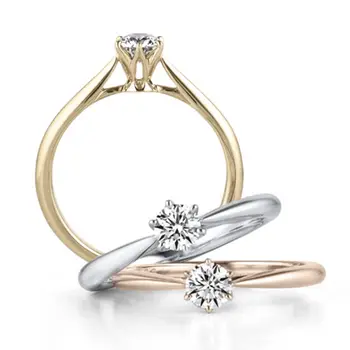 Klasikinis 18K Rose Auksą, Padengtą Aukso Karūna Šešių Letena Žiedas 925 Sidabro Vestuvinis Žiedas Moterims Jewelri