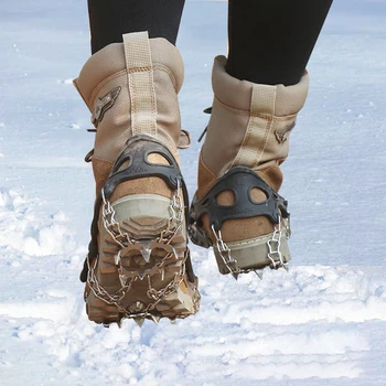 Kokybės Lauko Laipiojimo Neleidžiančioms Slysti Kapliukai Žiemą Vaikščioti 19 Dantis Ledo Žvejybos Snowshoes Mangano Plieno Slydimo Batų Apima