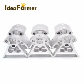 Kossel Reprap 3D spausdintuvas dalių aukštos kokybės 3pcs apačios+3pcs top 1 set 2020 Aliuminio Lydinio Kampų profilis sidabro Viršūnę