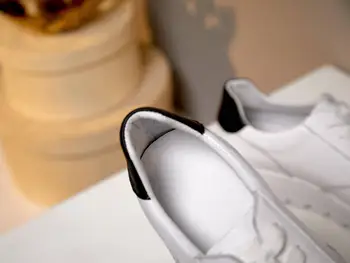 Krazing puodą sportas stilius laisvalaikio visiškai grūdų odos patogus balta sneaker, suapvalinti tne nėrinių energijos lady vulkanizuoto avalynė L6f2