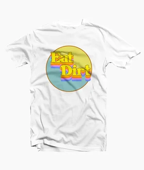 Kuakuay HJN Valgyti Purvo Raštą, Print T Shirt Vasaros Mados Unisex Marškinėlius 80s Stiliaus Balti Marškiniai