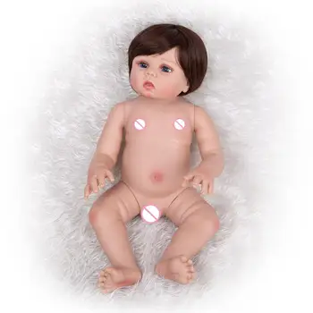 KUKADOLL 19 Colių Atgimsta Kūdikių Lėlės Visą Silikono Kūno Gražių Priedai, Nemokamai Bebe Lėlės Vaikų Dienos Dovana Žaisti Žaislai
