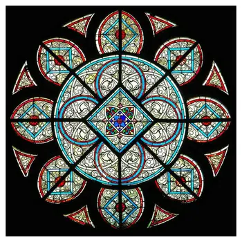Kvadratiniu / apvalus deimantas tapyba, vitražas langas gėlių modelio 5d diamond mozaikos Jėzaus ikona 