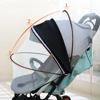 Kūdikio Vežimėlis Universalus tinkleliai nuo vabzdžių Vasarą skėtį nuo saulės Visiškai Padengti Kūdikius Vežti Vaiką Anti-Tinkleliai nuo uodų