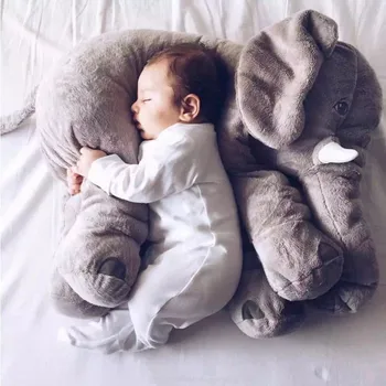 Kūdikių Švelnus Pliušinis 60CM Dramblys Miego Pagalvės Ramus Lėlės, Žaislai Miegoti Lovoje Juosmens Sėdynės Vaikams Nešiojamų Miegamojo Patalynės Įdaryti
