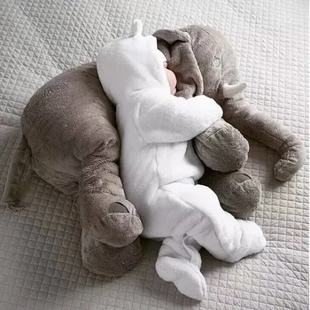 Kūdikių Švelnus Pliušinis 60CM Dramblys Miego Pagalvės Ramus Lėlės, Žaislai Miegoti Lovoje Juosmens Sėdynės Vaikams Nešiojamų Miegamojo Patalynės Įdaryti