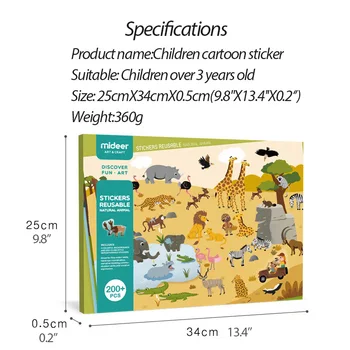 Kūdikių Šviečia Lipdukai Klasikinis Žaislai Vaikams, Cartoon Vandeniui Stick Gyvūnų Lipdukai Kūdikių Žaislas, Lipdukai, Žaislai Vaikas Dovana