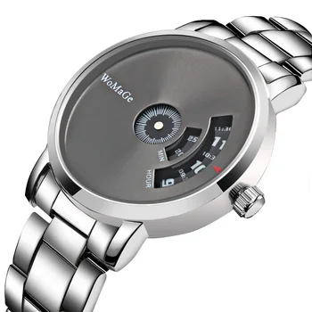 Kūrybos Laikrodžiai 2020 Naujas Stilingas Sidabrinis Apvalus Ciferblatas Kvarcinis Laikrodis Full Steel Watchband Laikrodis Karšto montre homme