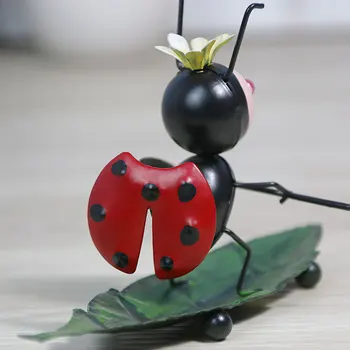Kūrybos Mielas Geležies Meno Beetle Modelio Kambarį Baldų Home TV Spintelė Apdailos Skruzdėlės Figūrėlės Rankdarbių Stalo Apdailos