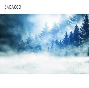 Laeacco Žiemos Sniego Miško Medžių, Pušų Naktį Vaizdingos Gamtos Požiūriu Fotografijos Foną, Photocall Foto Fonas Foto Studija
