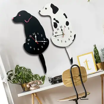 Laikrodis Mielas Mielas Kūrybos Akrilo Animacinių filmų Uodega Pinti Labradoro Šuo Modelis Akrilo Laikiklis Sieninis Laikrodis, Miegamojo Biuras