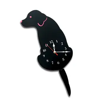 Laikrodis Mielas Mielas Kūrybos Akrilo Animacinių filmų Uodega Pinti Labradoro Šuo Modelis Akrilo Laikiklis Sieninis Laikrodis, Miegamojo Biuras