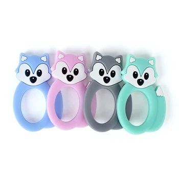 Laikyti&Augti 2vnt Silikono Kūdikių Teethers BPA Free Gyvūnų Koala Pelėda Fox Teether Kramtyti Žaislus Silikono Granulių 