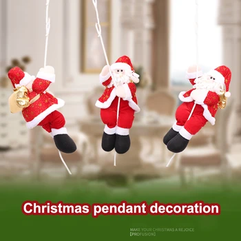 Laipiojimo Virvės Santa Claus Audinio Kalėdinė Dekoracija Pakabukas už Kalėdų Vakarėlį Namuose Kabo Lašo Ornamentu QJS Parduotuvė