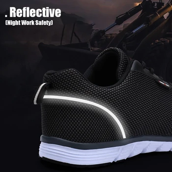 LARNMERN Saugos Batus, Plieno Toe Darbo Batų Kvėpuojantis Lengvų konstrukcijų Sneaker