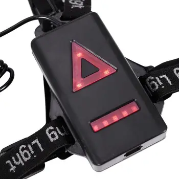 Lauko Sporto LED Naktį Veikia Šviesos USB Įkrovimo Krūtinės Lempos Bėgiojimas Įspėjamoji Lemputė Dviračių Fakelas
