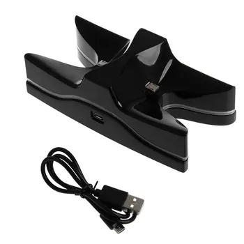 LED 2 USB Įkroviklis Stotis Įkrovimo Stovas Dock For SONY PS4 Žaidimų Valdiklis Naujas